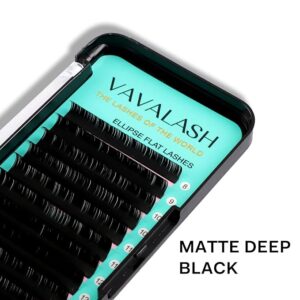 Premium Ellipse Flat Lashes || Matte Dark (0.15, 0.20) - Multiple Curls