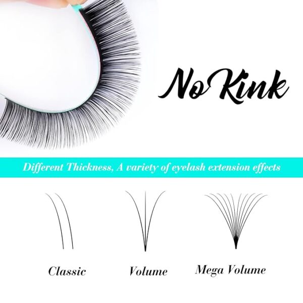 Premium Silk Volume & Classic Lashes || Matte Dark (0.03/0.05/0.07) - Multiple Curls - Image 4