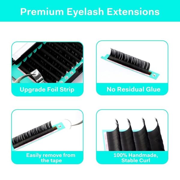 Premium Silk Volume & Classic Lashes || Matte Dark (0.03/0.05/0.07) - Multiple Curls - Image 3
